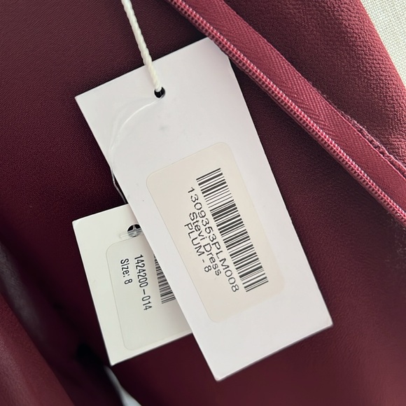 New REFORMATION Stevi Slit-Leg Crepe Midi Dress in Plum Size 8 - Picture 8 of 8